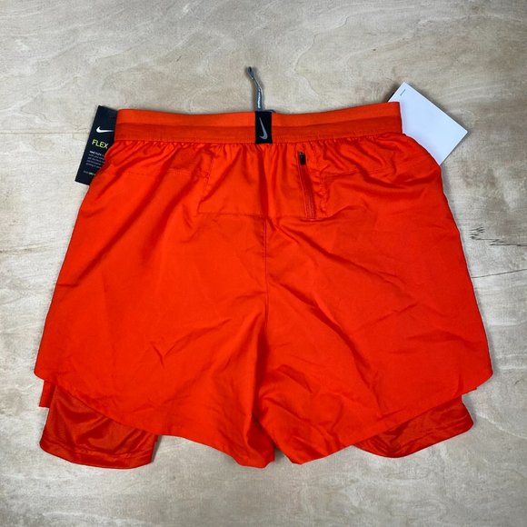Nike Flex Stride 2-in-1 Running Short Orange Men’s Size Small - Picture 3 of 3